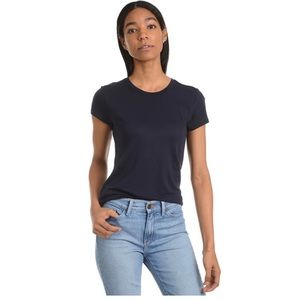 MOTT & BOW FITTED CREW MARCY TEE - Navy